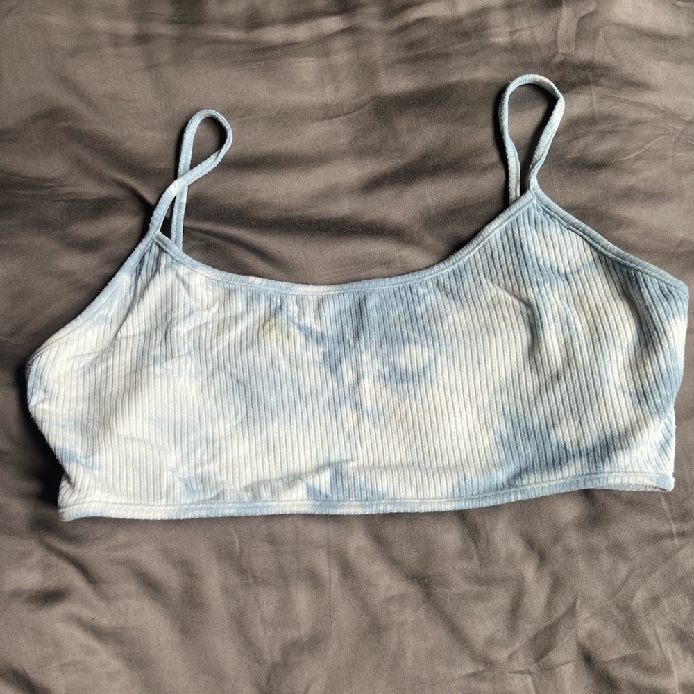 Garage Blue tie-dye Bra top